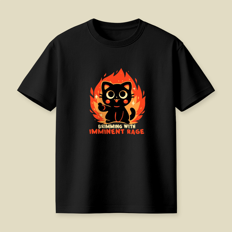 Brimming With Imminent Rage Cat Playful T-Shirt