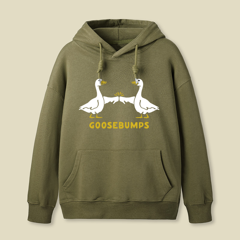 Goosebumps Geese Pun Geek Hoodie