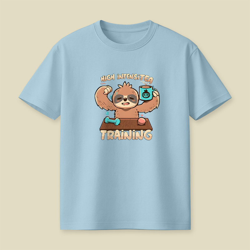High Intensitea Training Sloth Playful T-Shirt