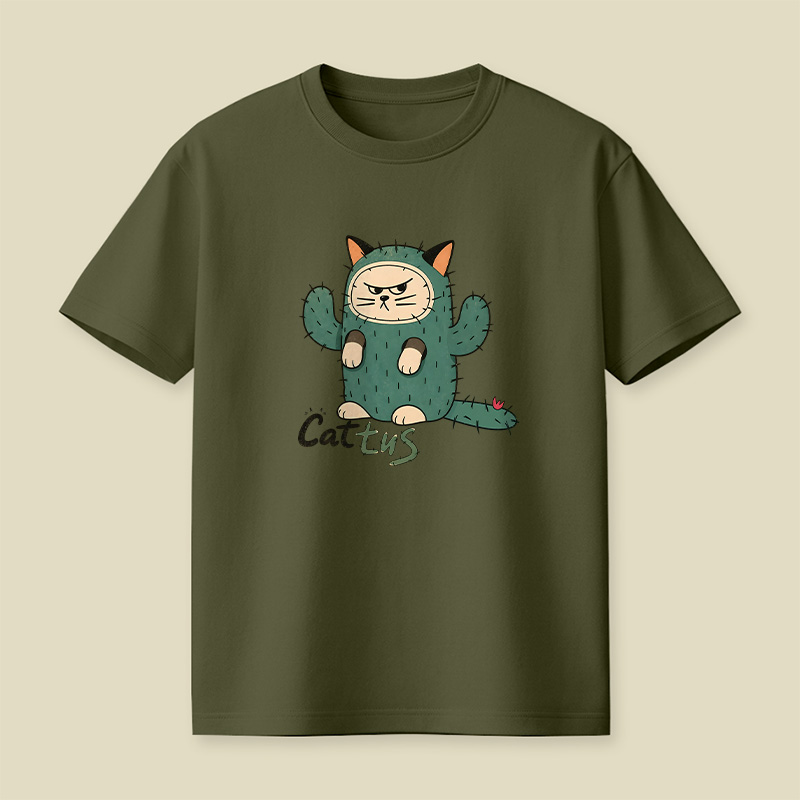 Cattus Cactus Cat Playful T-Shirt
