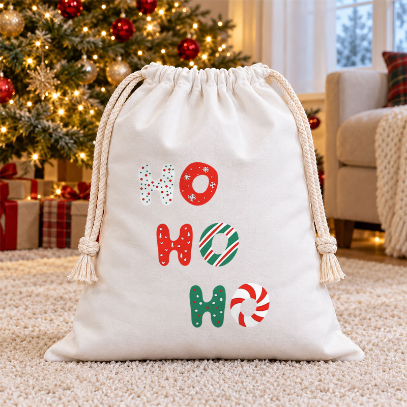 HOHOHO Christmas Drawstring Gift Bag