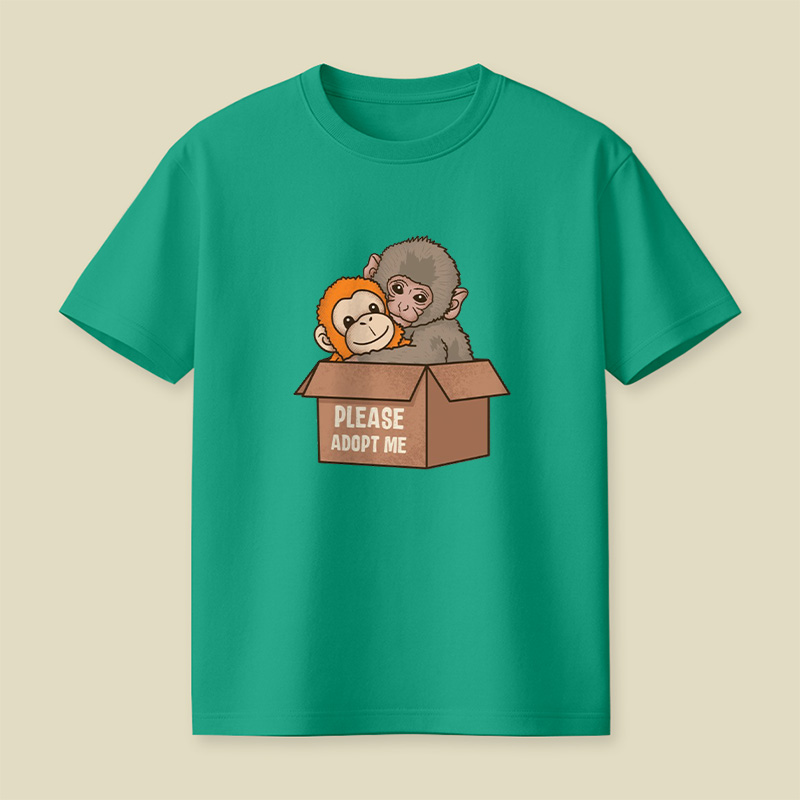 Please Adopt Me Monkey Playful T-Shirt