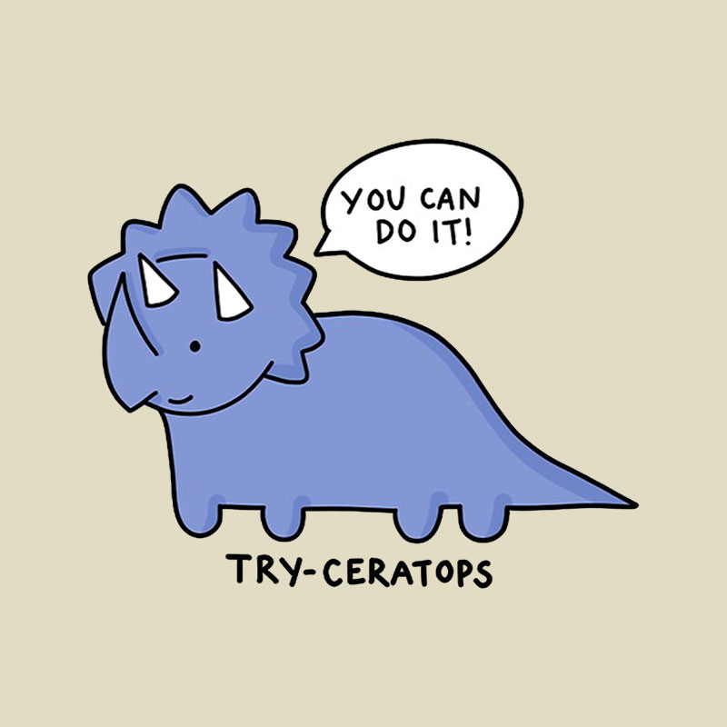 Try-ceratops Playful T-Shirt