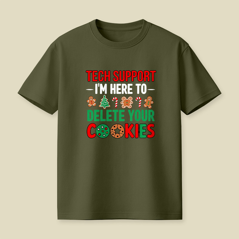 Tech Support Cookie Pun Playful T-Shirt