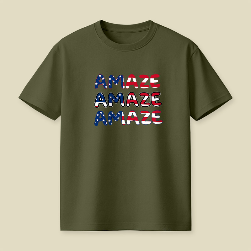 Space Rescue American Flag Playful T-Shirt