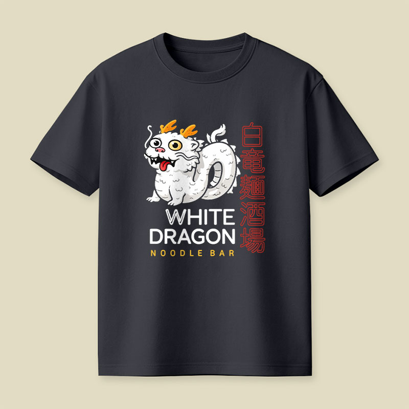 White Dragon Playful T-Shirt