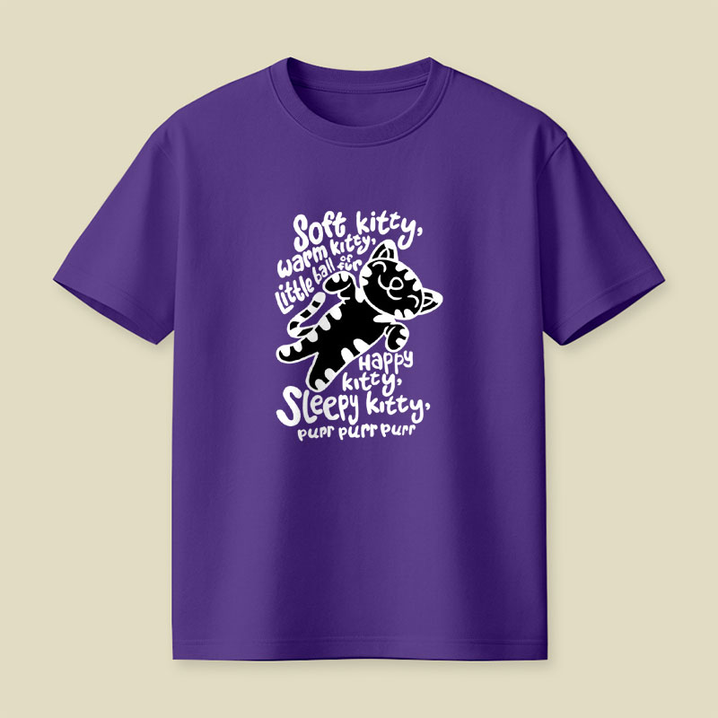 Soft Kitty Warm Kitty Little Ball Of Fur Playful T-Shirt