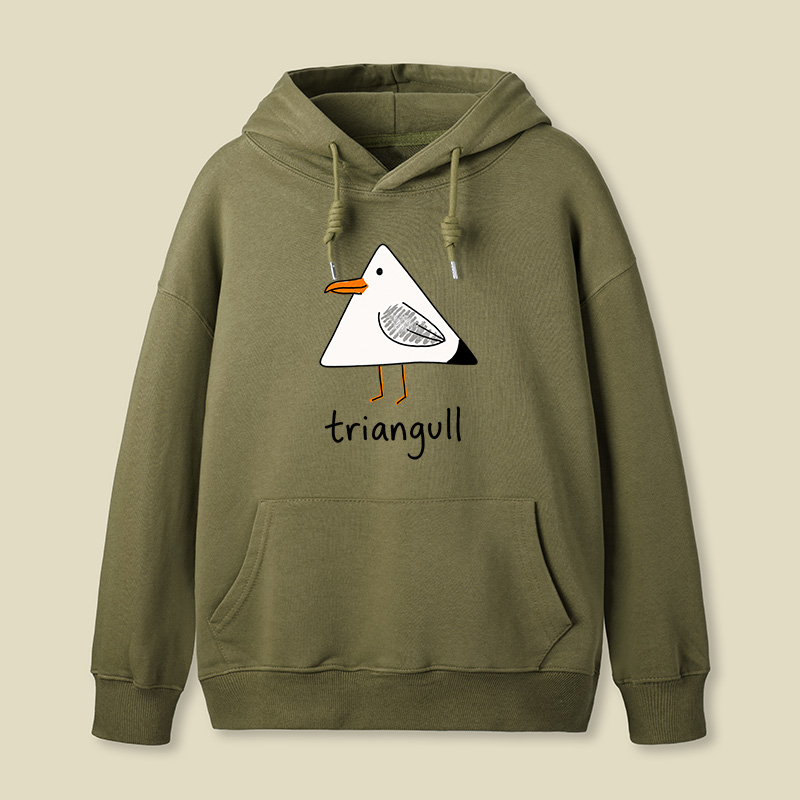 Triangull Funny Geometry Cute Triangle Seagull Bird Geek Hoodie