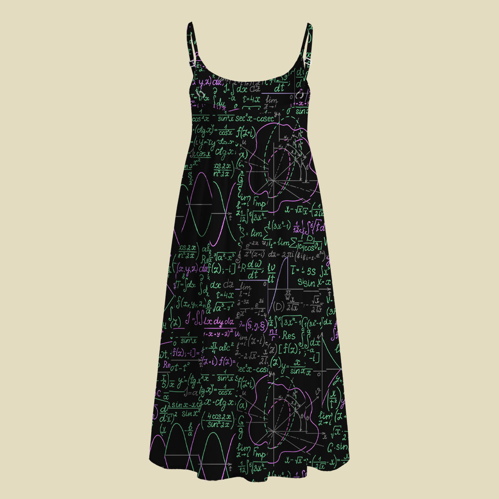 Math Function Curve Camisole Midi Dress