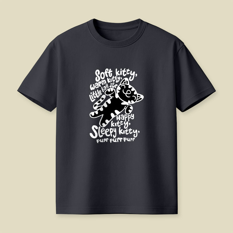 Soft Kitty Warm Kitty Little Ball Of Fur Playful T-Shirt