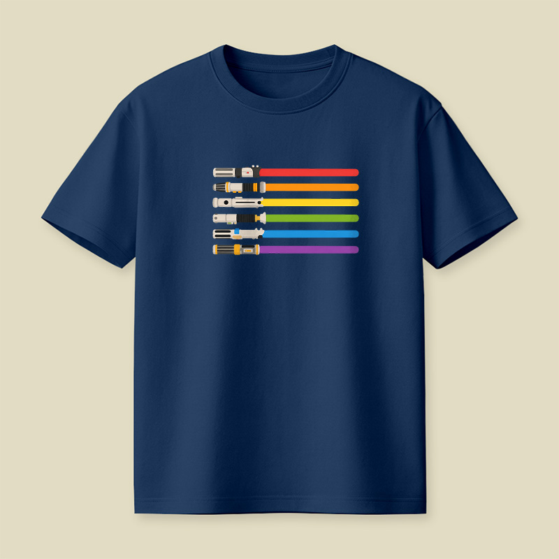 Lightsaber Rainbow Playful T-Shirt