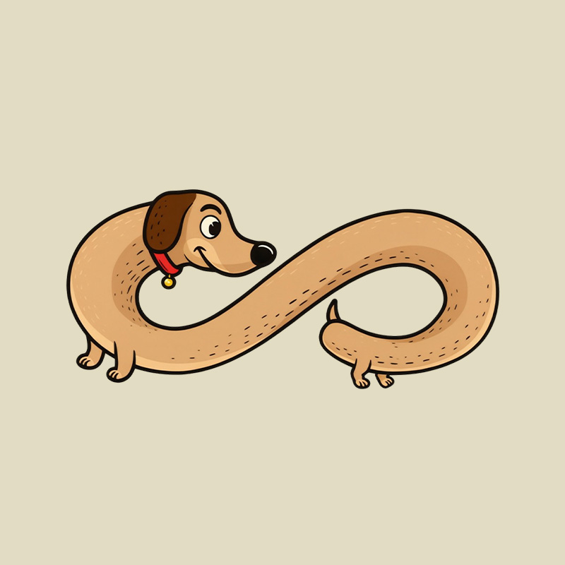 Infinity Dachshund Playful T-Shirt