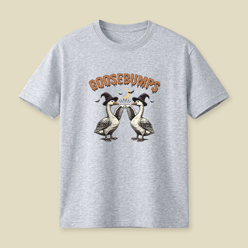 Goosebumps Geese Pun Halloween Playful T-Shirt