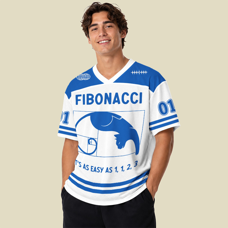 Fibonacci Funny Playful Mesh Jersey