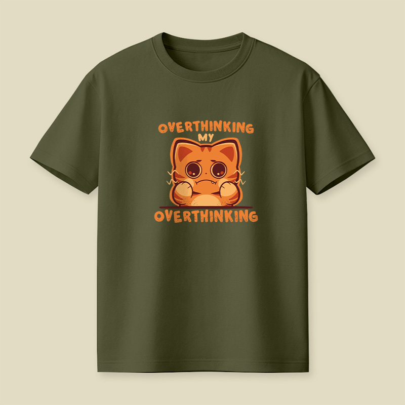 Overthinking Cat Playful T-Shirt