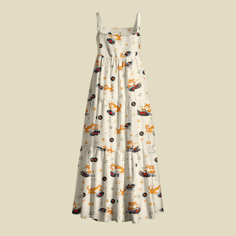 Scrath Cat Music Playful Maxi Dress