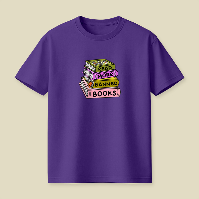 Read More Banned Books Stack Playful T-Shirt