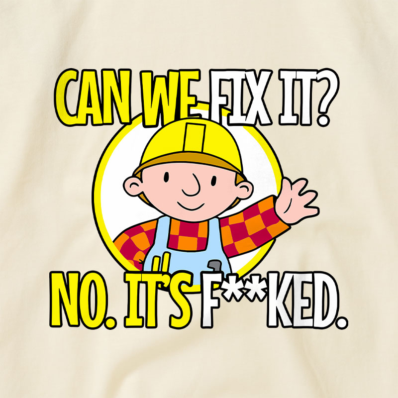 Can We Fix It Funny Repair Man Raglan T-shirt