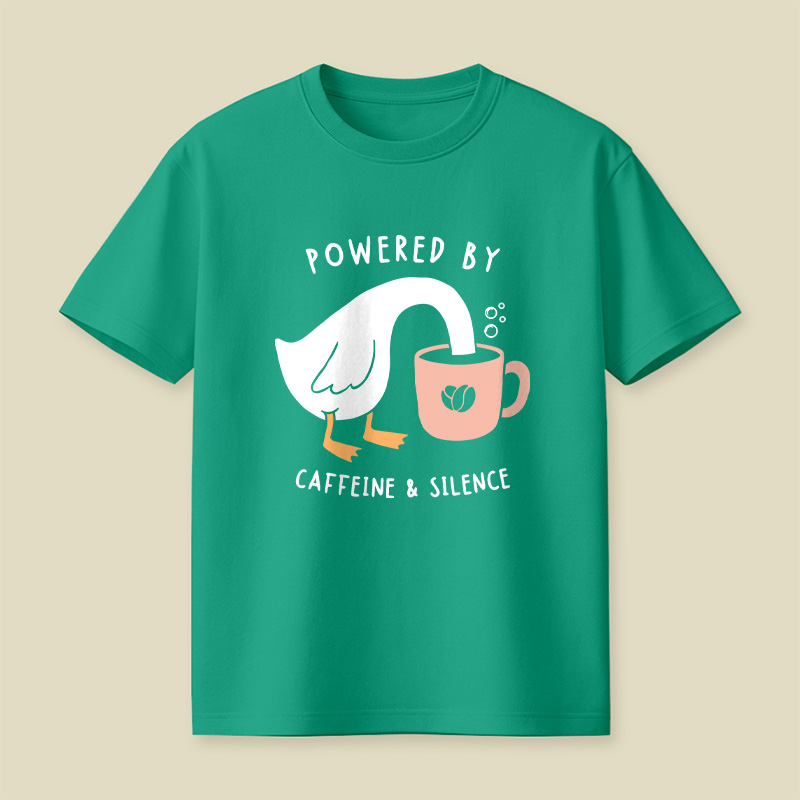 Powered By Caffeine & Silence Playful T-Shirt