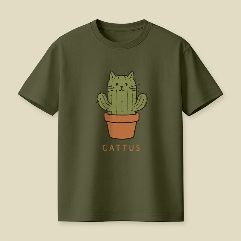 Cattus Cactus Cat Playful T-Shirt
