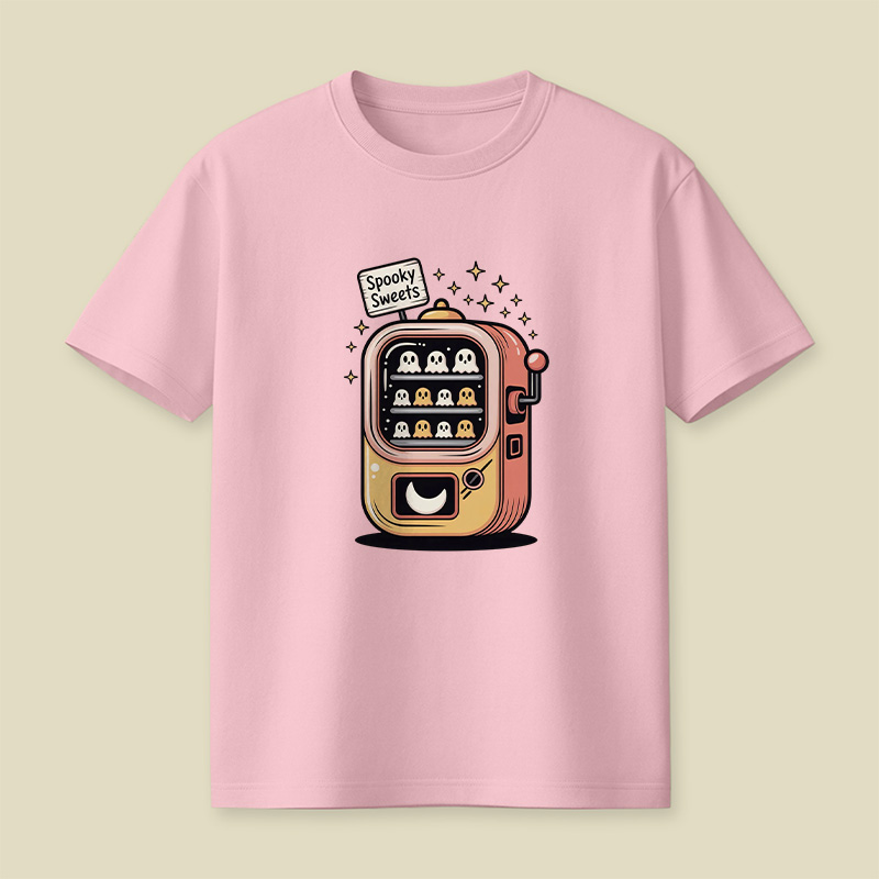 Vending Machine Spooky Sweets Ghost Playful T-Shirt
