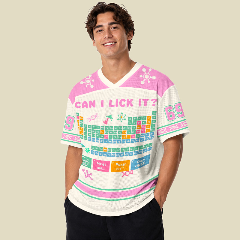 Can I Lick It Periodic Table Pink Playful Mesh Jersey