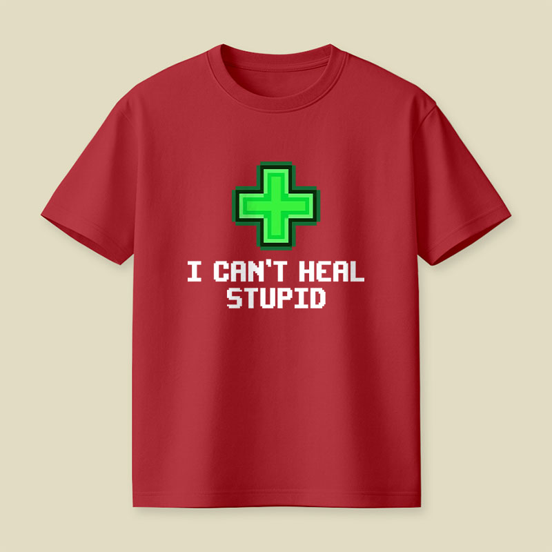 Green Pixel Health Cross Playful T-Shirt
