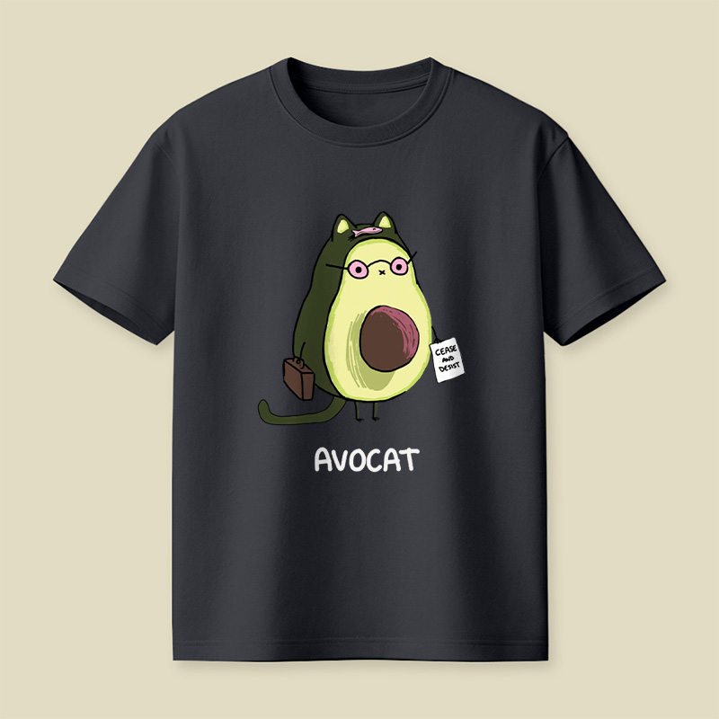 Avocat French Lawyer Cat Pun Playful T-Shirt