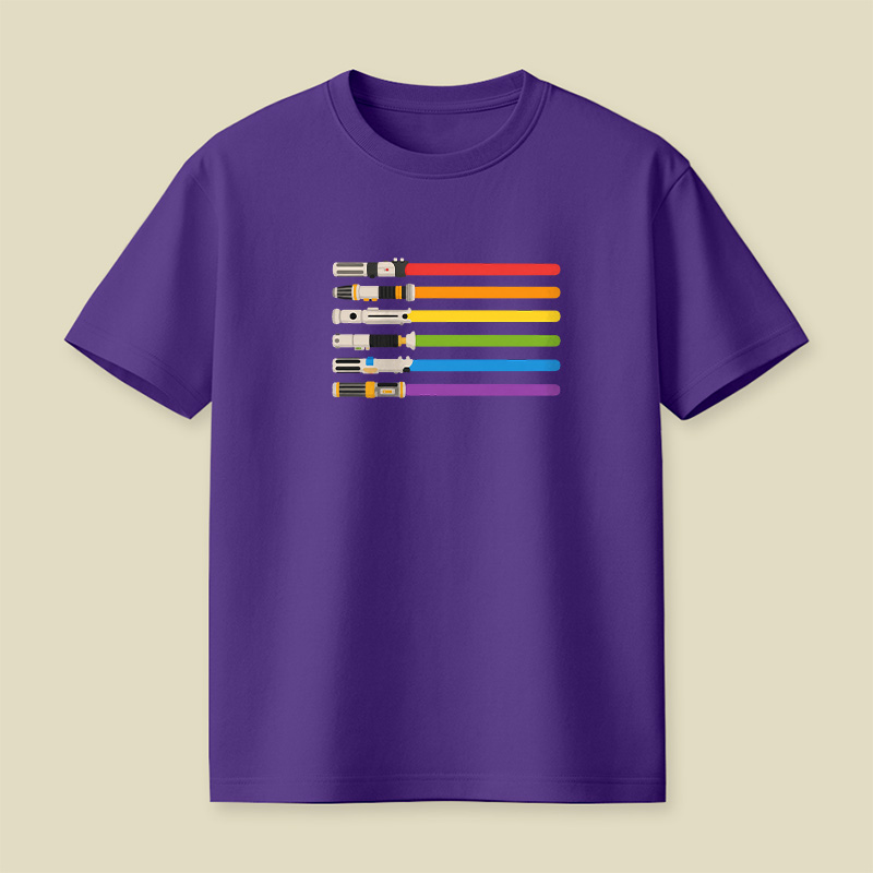 Lightsaber Rainbow Playful T-Shirt