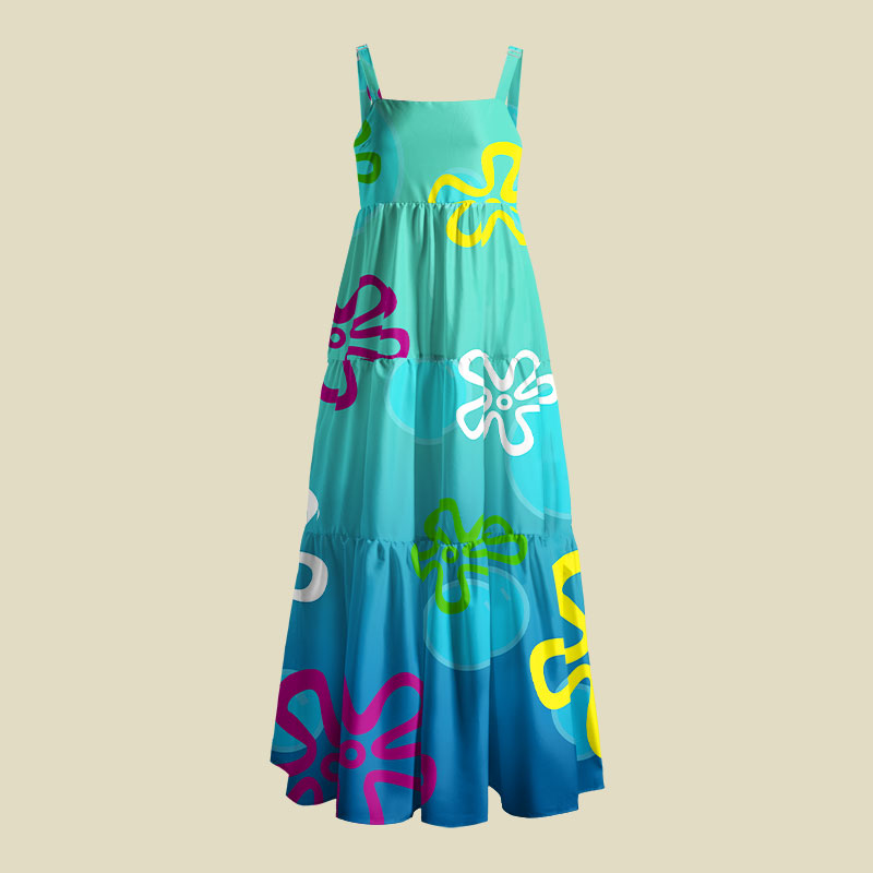 Underwater Beach Playful Maxi Dress