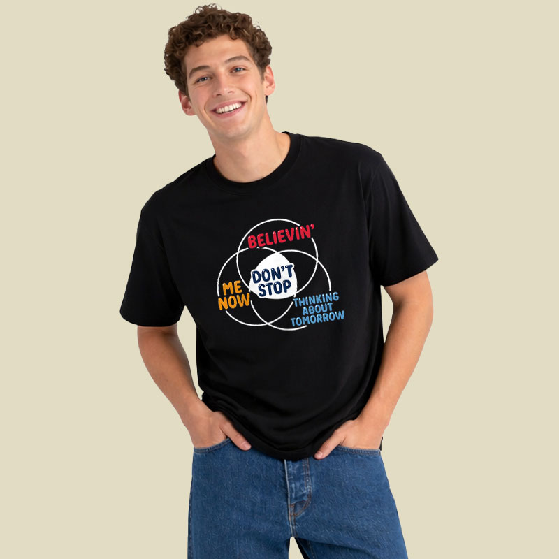 Don't Stop Venn Diagram Playful T-Shirt