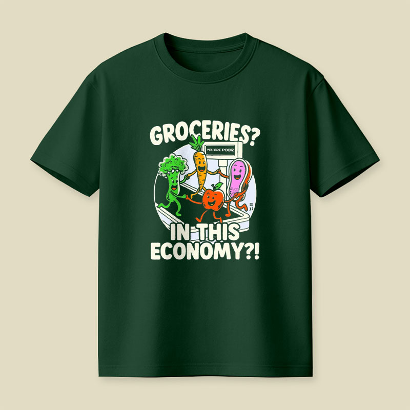 Groceries Black Playful T-Shirt