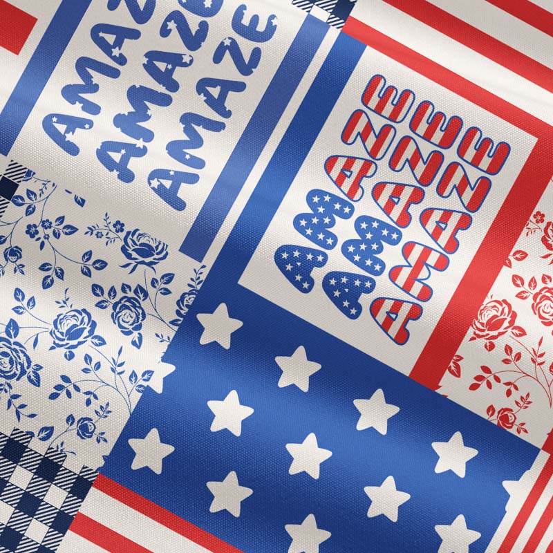 Space Rescue American Flag Playful Maxi Dress