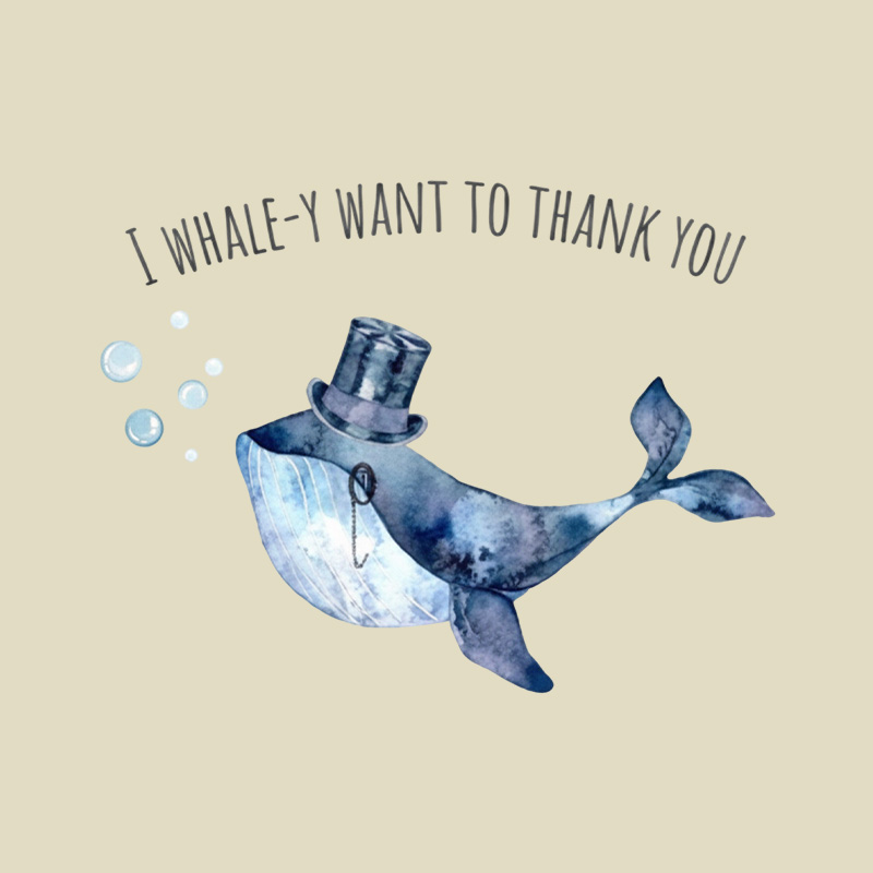 Whaley Thank You Animal Pun Playful T-Shirt