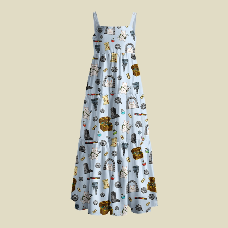 The Whimsical Dungeon Playful Maxi Dress