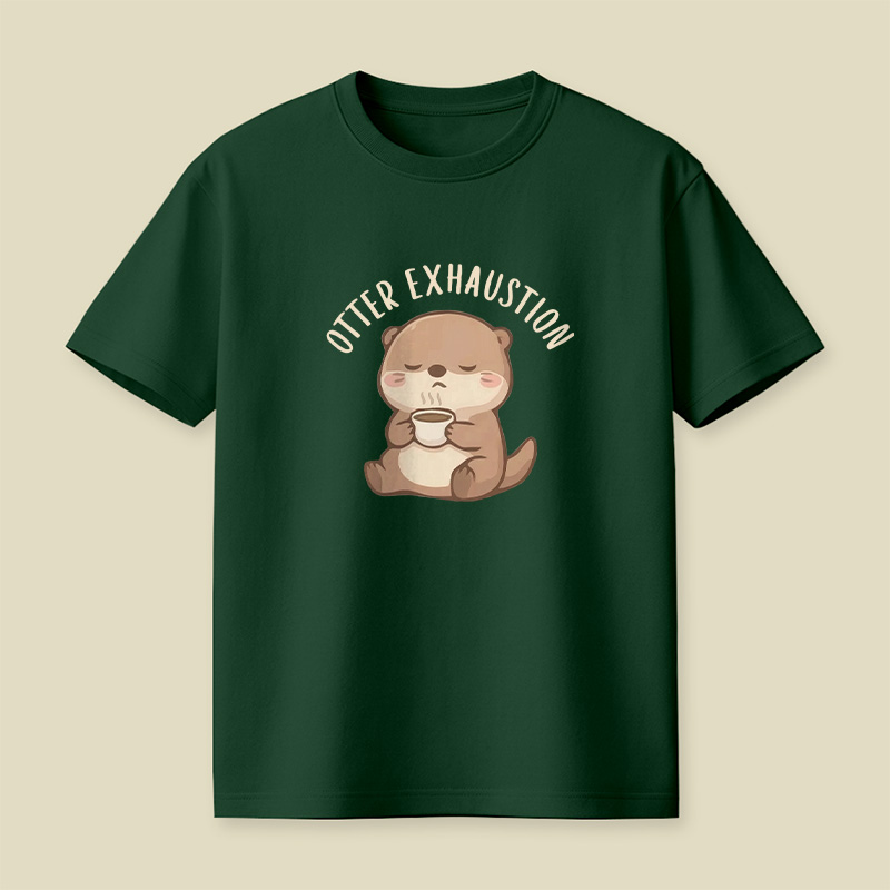 Otter Exhaustion Cute Animal Playful T-Shirt