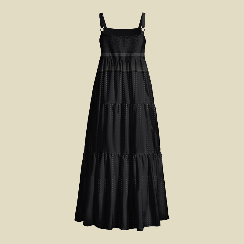 Dark Lord Armor Sci-Fi Playful Maxi Dress