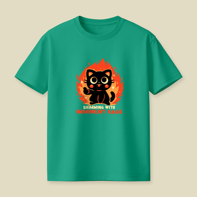 Brimming With Imminent Rage Cat Playful T-Shirt