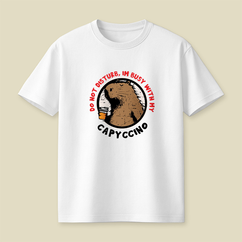 Capybara Capyccino Vibes Playful T-Shirt