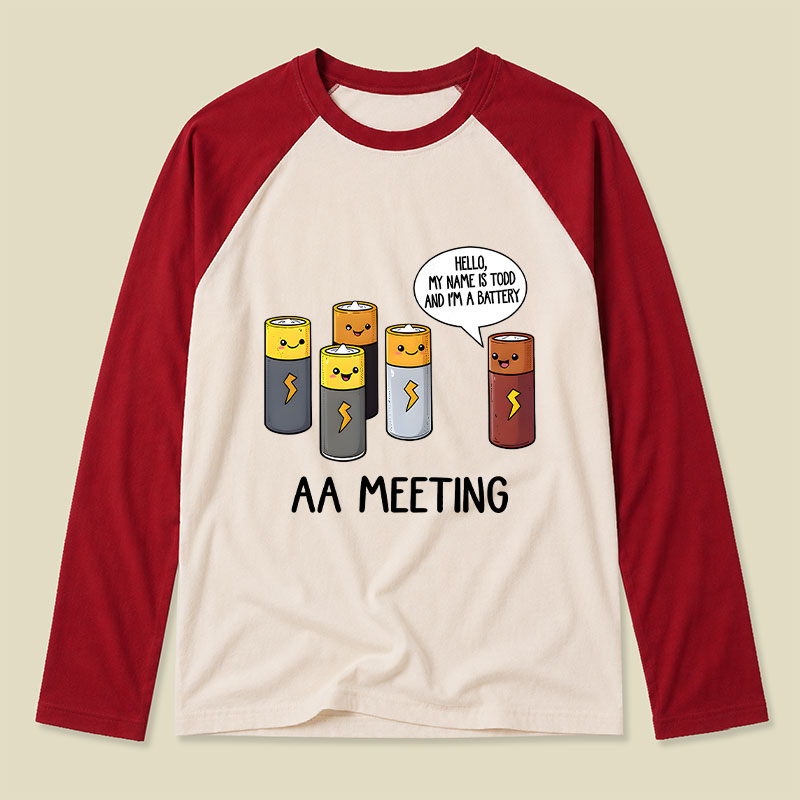 AA MEETING Raglan Long-Sleeve Tee