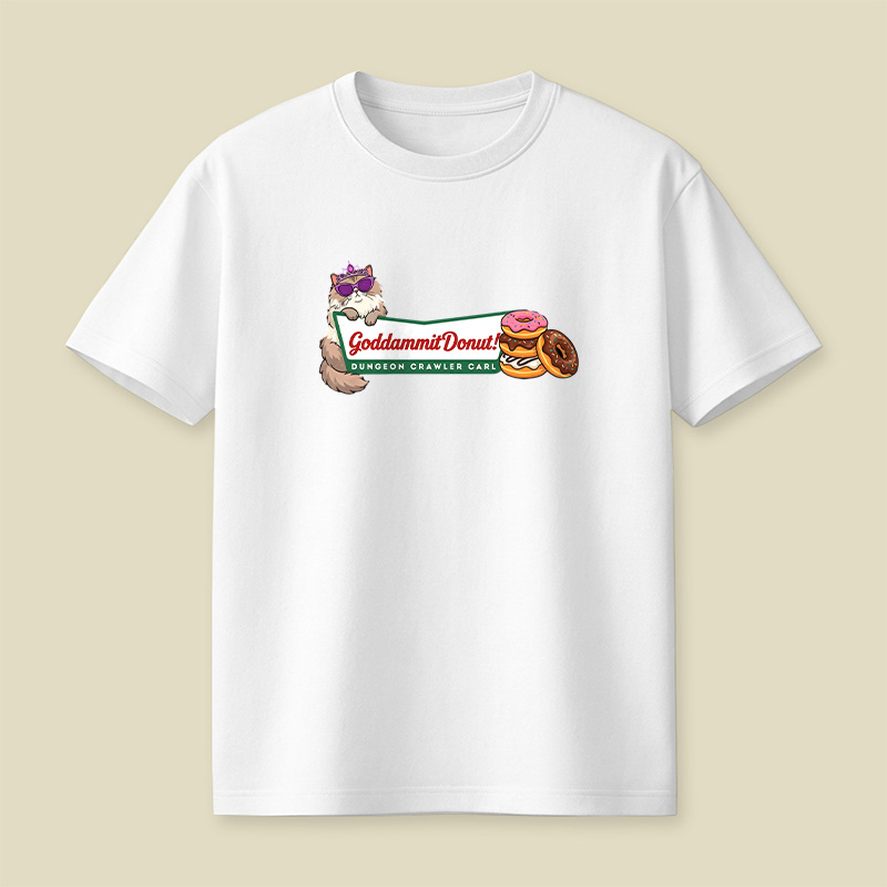 Cat Donut Chaos Playful T-Shirt