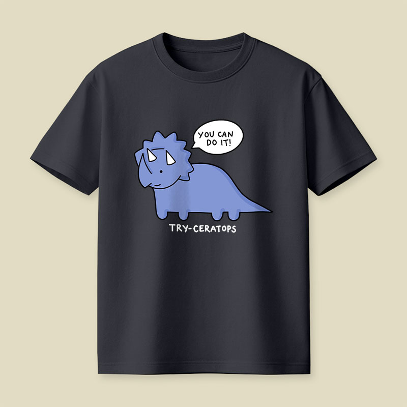 Try-ceratops Playful T-Shirt