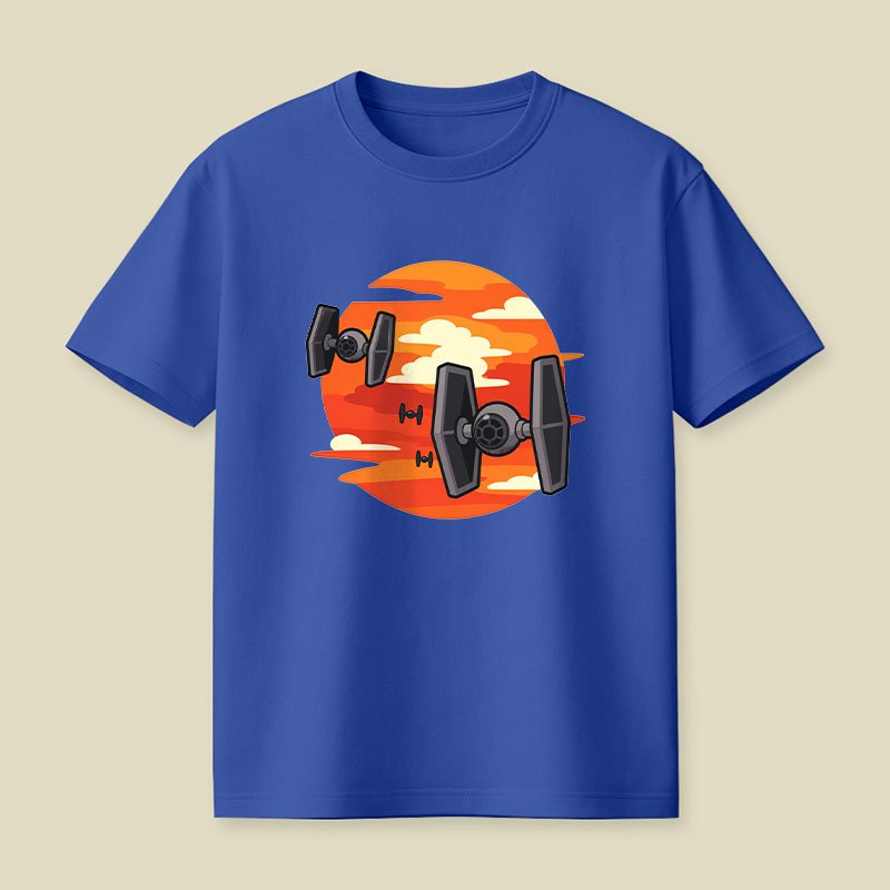 Ride Of The Tie Fighters Playful T-Shirt