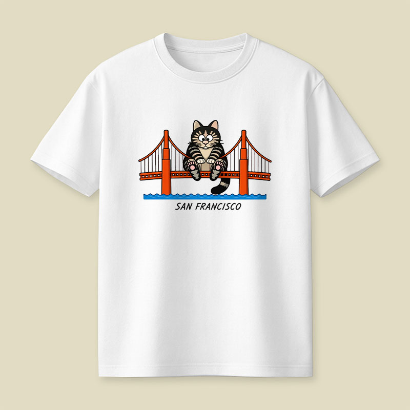 San Francisco Cat Playful T-Shirt