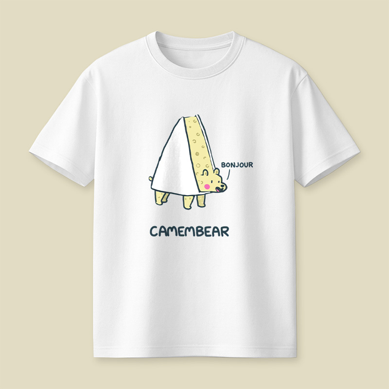 Camembear French Cheese Bear Pun Playful T-Shirt