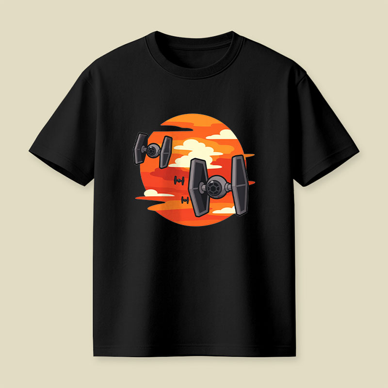 Ride Of The Tie Fighters Playful T-Shirt