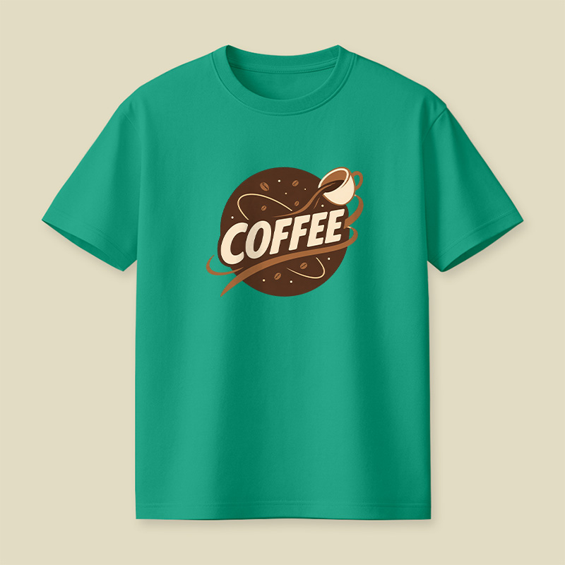 Retro Coffee Logo Playful T-Shirt
