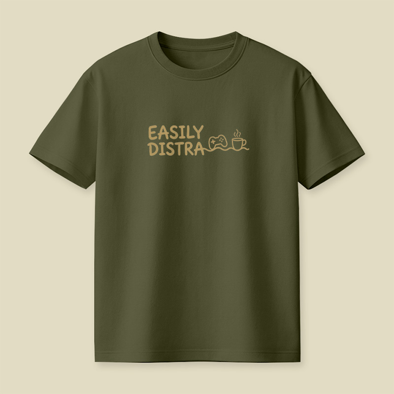 Easily Distracted By Games And Coffee Playful T-Shirt