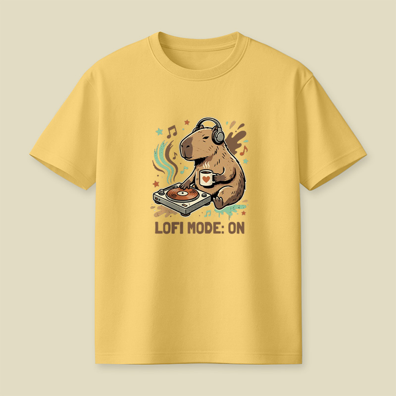 Lofi Mode On Capybara Playful T-Shirt