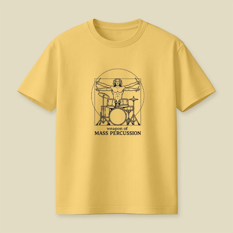 Vitruvian Drummer Playful T-Shirt